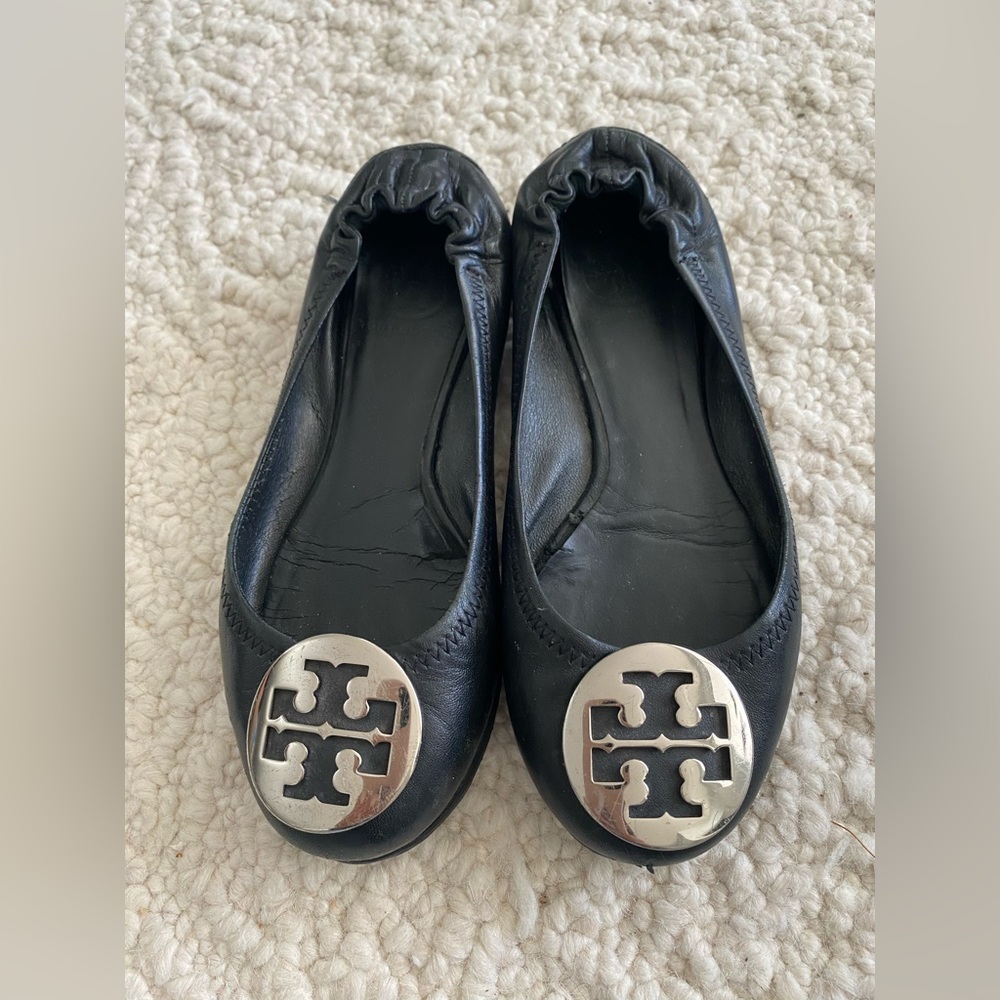 Tory Burch Black Flats